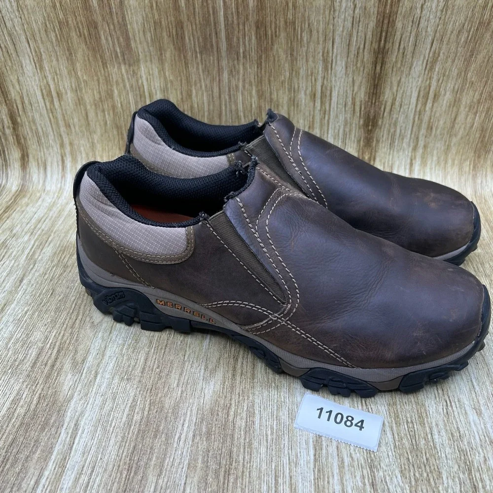 Merrell Moab Rover Men's Size 12 Kangaroo Brown Leather Slip On Vibram J21307